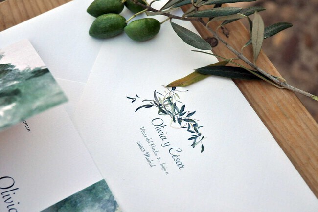 Invitaciones ramas de olivo, Invitación Jaén